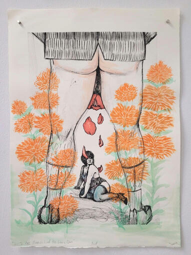 Giving "Her" Roses Behind the Lion's Den